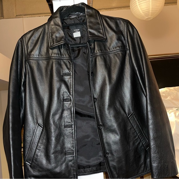 COPY - J Crew Black Leather Jacket - Picture 2 of 5